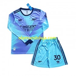 Camisola Arsenal Sterling 30 Criança Equipamento Terceiro 2024-2025 Manga Comprida